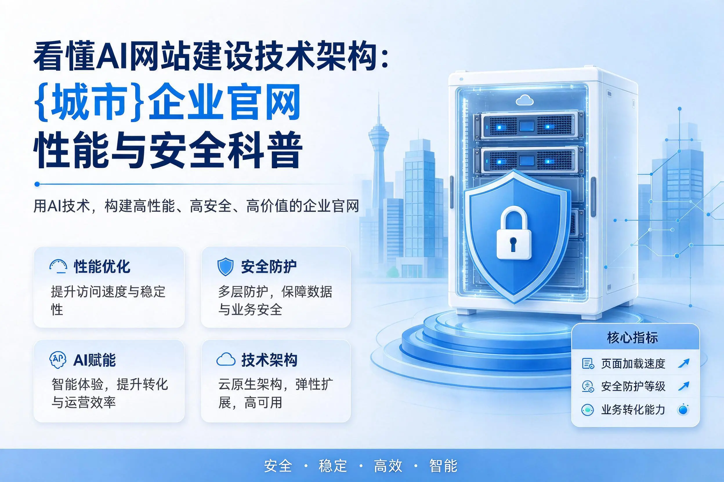 看懂AI网站建设技术架构：神农架企业官网性能与安全科普