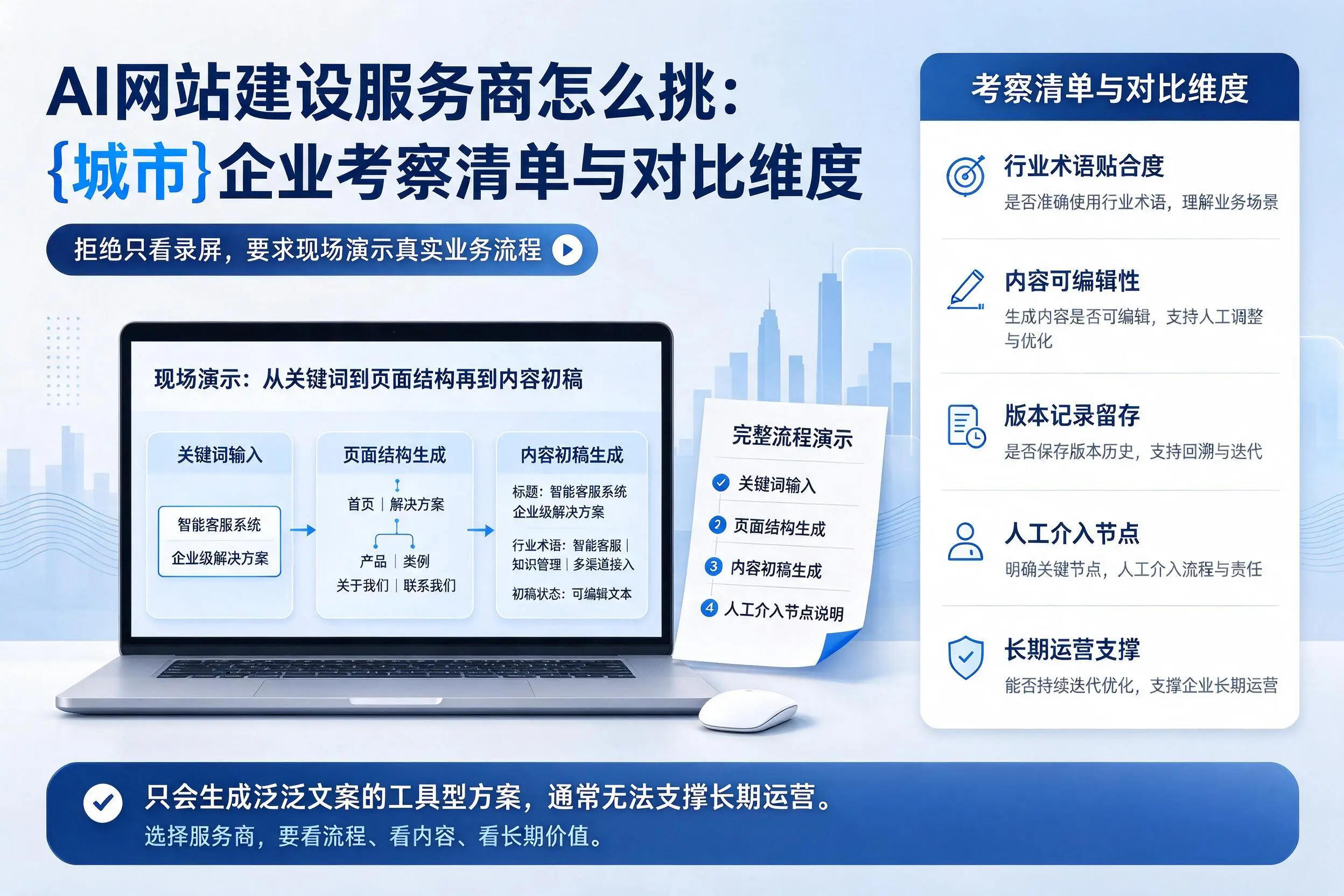 AI网站建设服务商怎么挑:神农架企业考察清单与对比维度