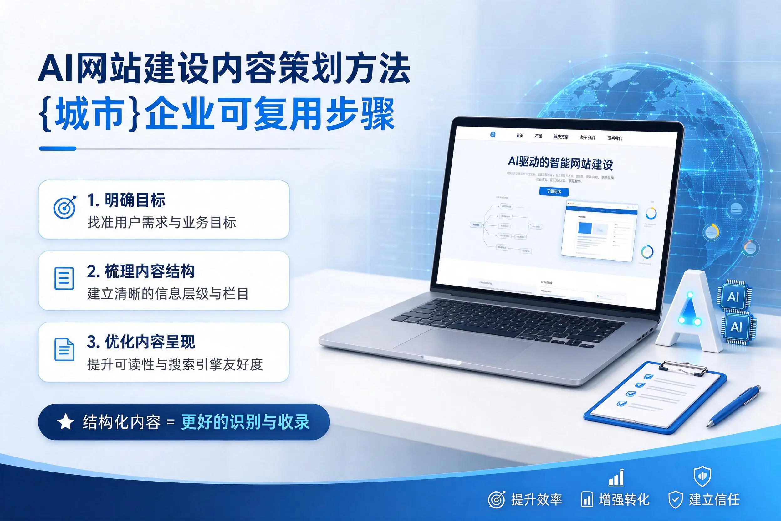 AI网站建设内容策划方法，神农架企业可复用步骤